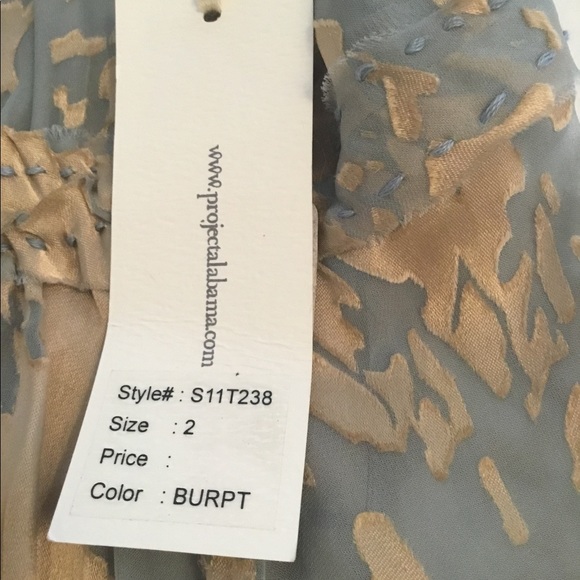 PROJECT ALABAMA SILVER & GOLD TOP BLOUSE SZ 2 - Picture 9 of 10